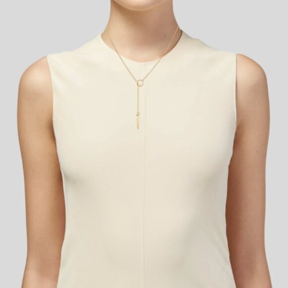 Gucci 18K Logo Bar Lariat Necklace and drop earrings set - Picture 4 of 5